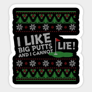 Golf Ugly Christmas Sticker